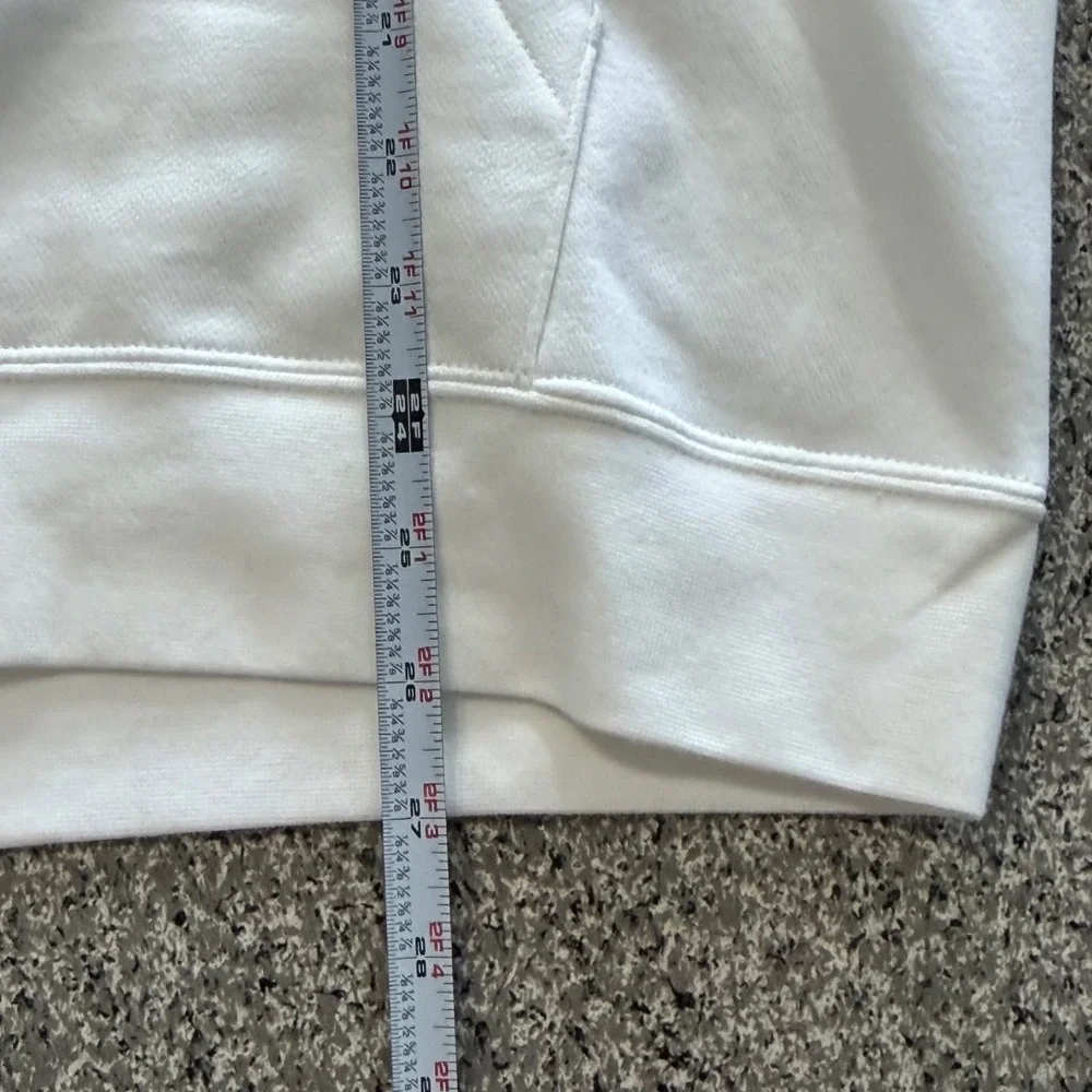 Nike Sportswear Pullover Hoodie Womens L White Fleece Sweatshirt BV4124 100